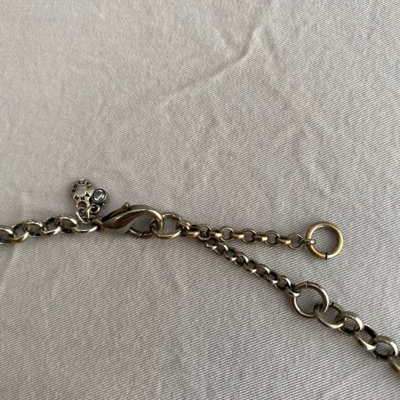 Ann Taylor Red & Green Floral Statement Necklace - Picture 4 of 4